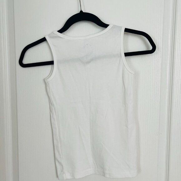 Primary 100% Organic Cotton Solid White Tank Top Kids Unisex Size 10 - Picture 3 of 5